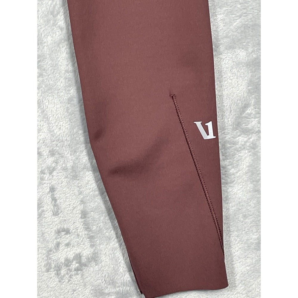 Vuori Women High Rise Performance Leggings Brown Split Ankle Yoga Pants XS